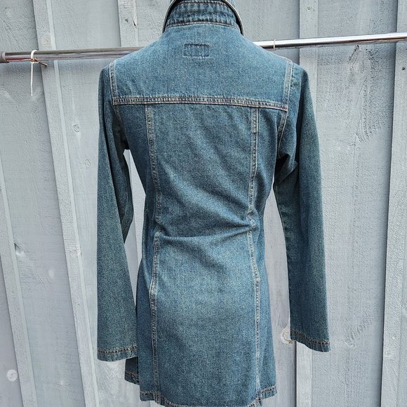 Dakota New Design Longer Denim Jacket Western Style Size Medium - Picture 3 of 6